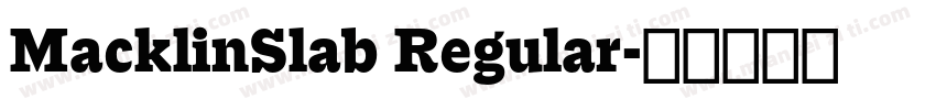 MacklinSlab Regular字体转换